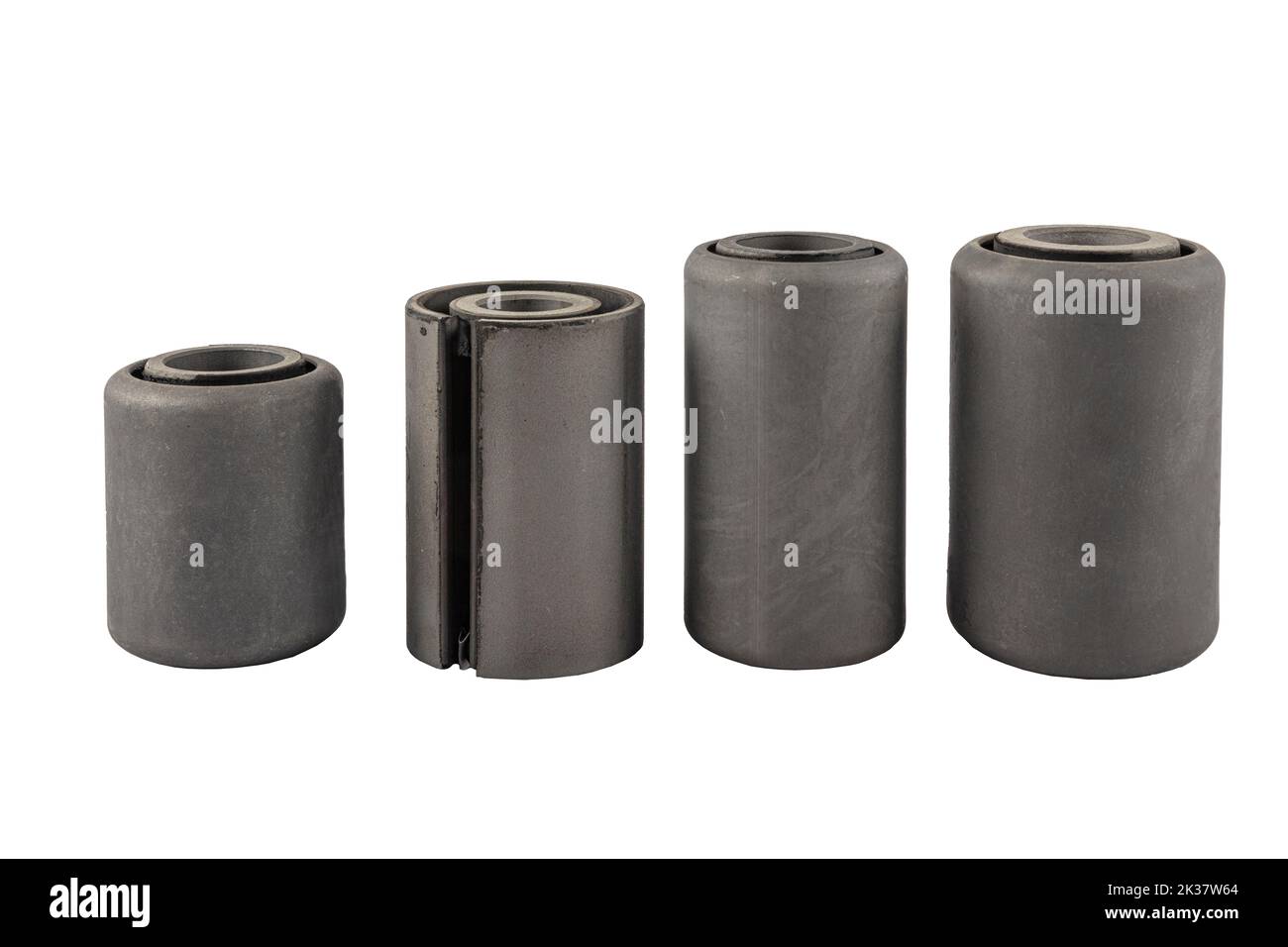 Silent block semitruck springs, isolated on a white background. Set of