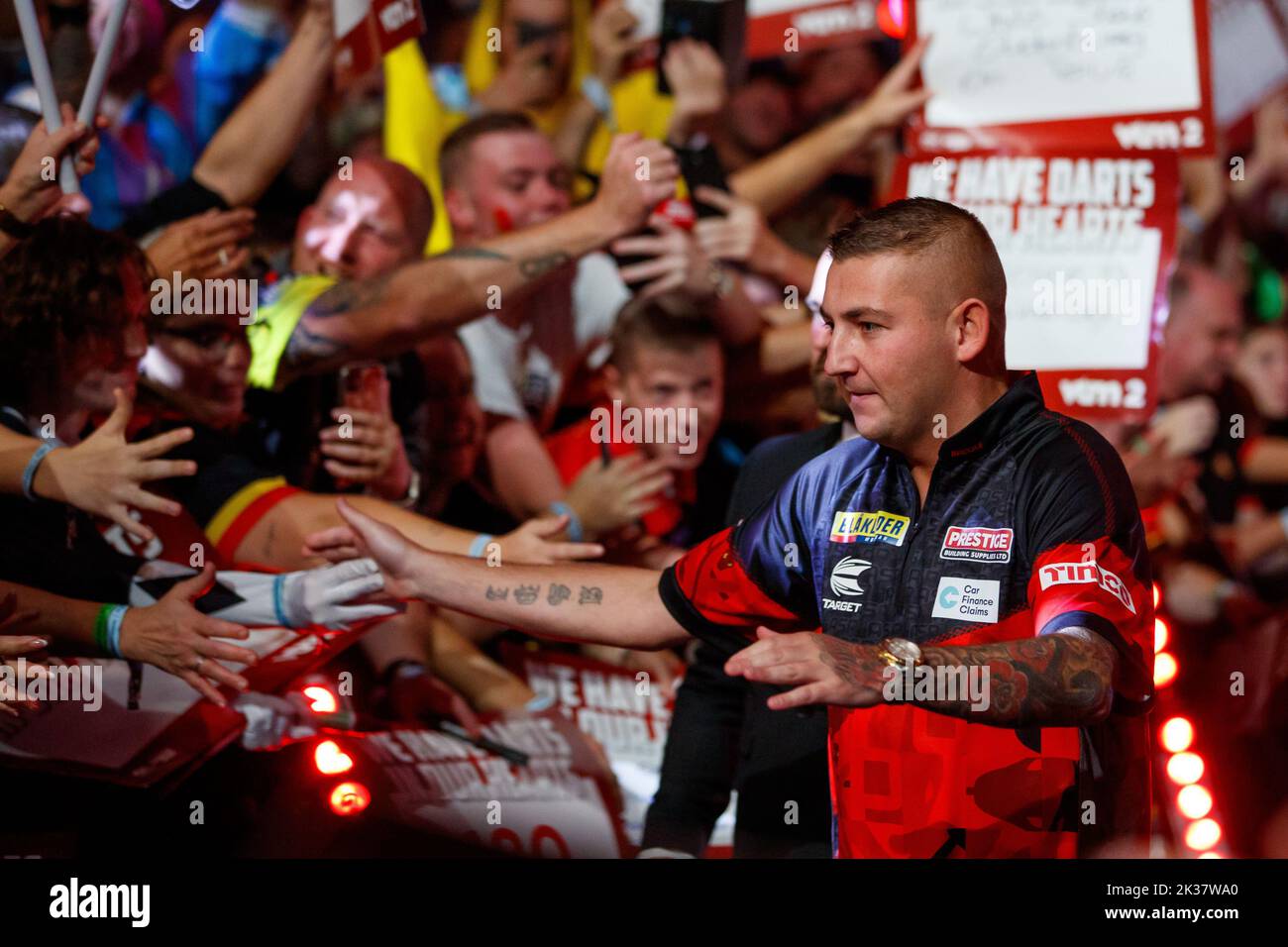 Wieze, Belgium. 25th Sep, 2022. English Nathan Aspinall pictured during