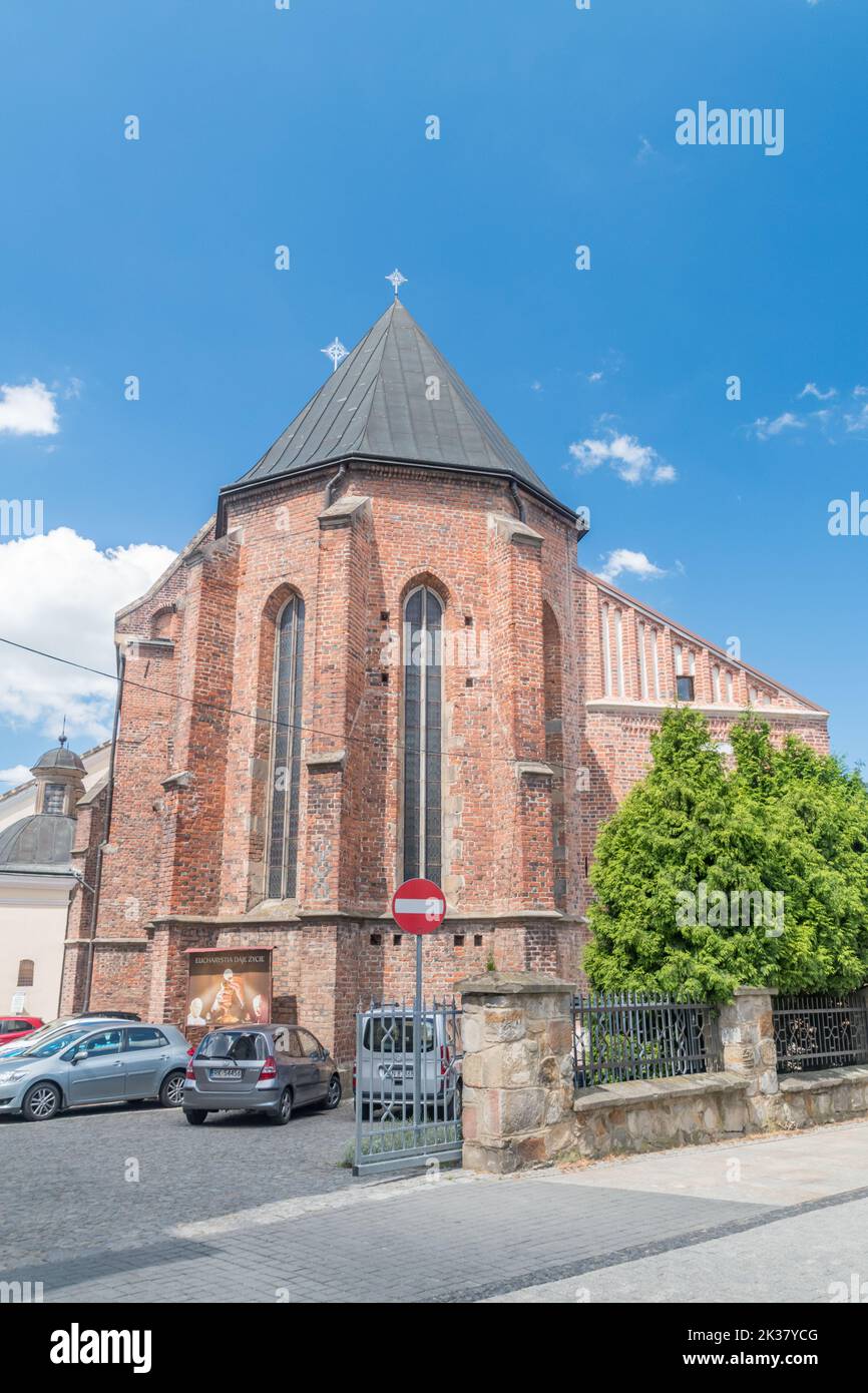 Krosno, Poland - June 12, 2022: Holy Trinity church in Krosno. Stock Photo