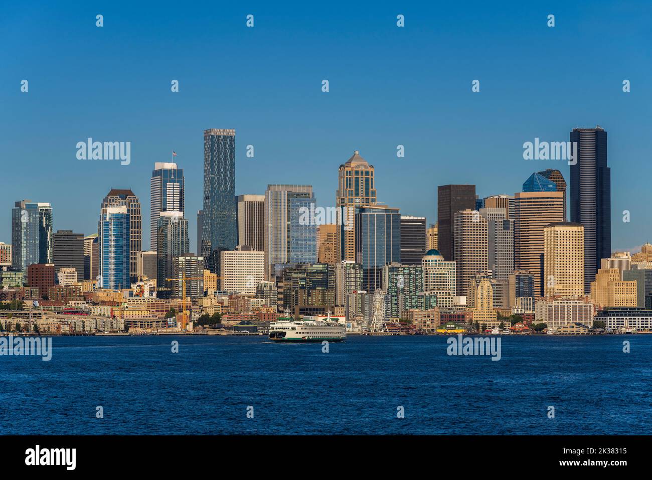 Downtown skyline and waterfront, Seattle, Washington, USA Stock Photo