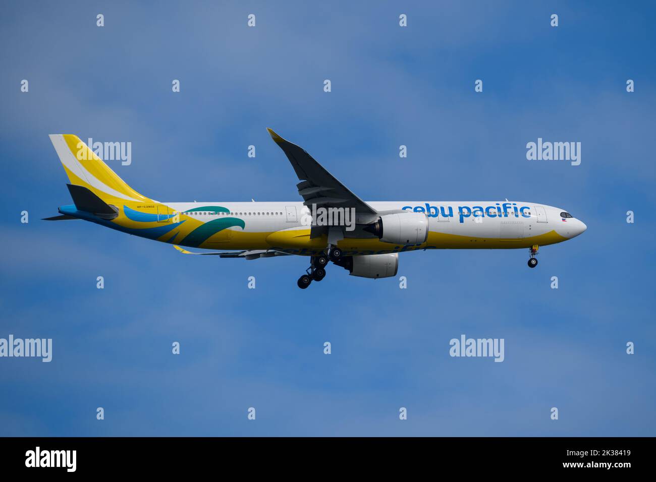 Cebu Pacific Airlines Airbus A330 Arriving at Sydney Airport Stock Photo