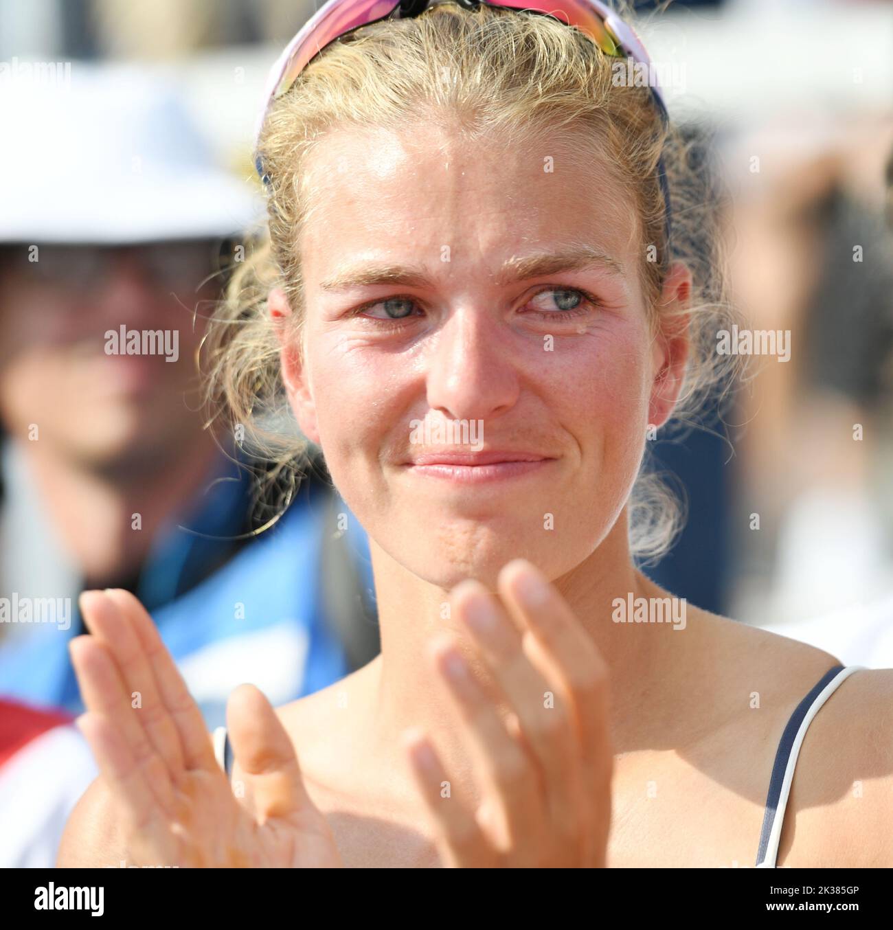 Racice, Czech Republic. 25th Sep, 2022. Fans during Day 8 of the 2022 World Rowing Championships at the Labe Arena Racice on September 25, 2022 in Racice, Czech Republic. Credit: Jan Stastny/CTK Photo/Alamy Live News Stock Photo