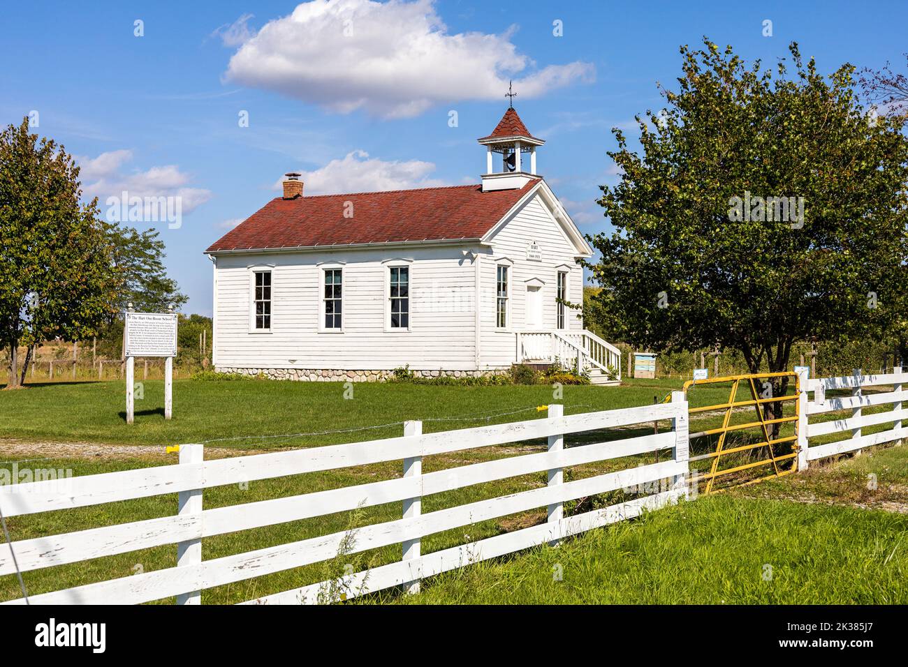 The Hart One Room School In Frankenmuth Michigan Built In 1860 In A Rural Area Outside Frankenmuth Michigan America Stock Photo