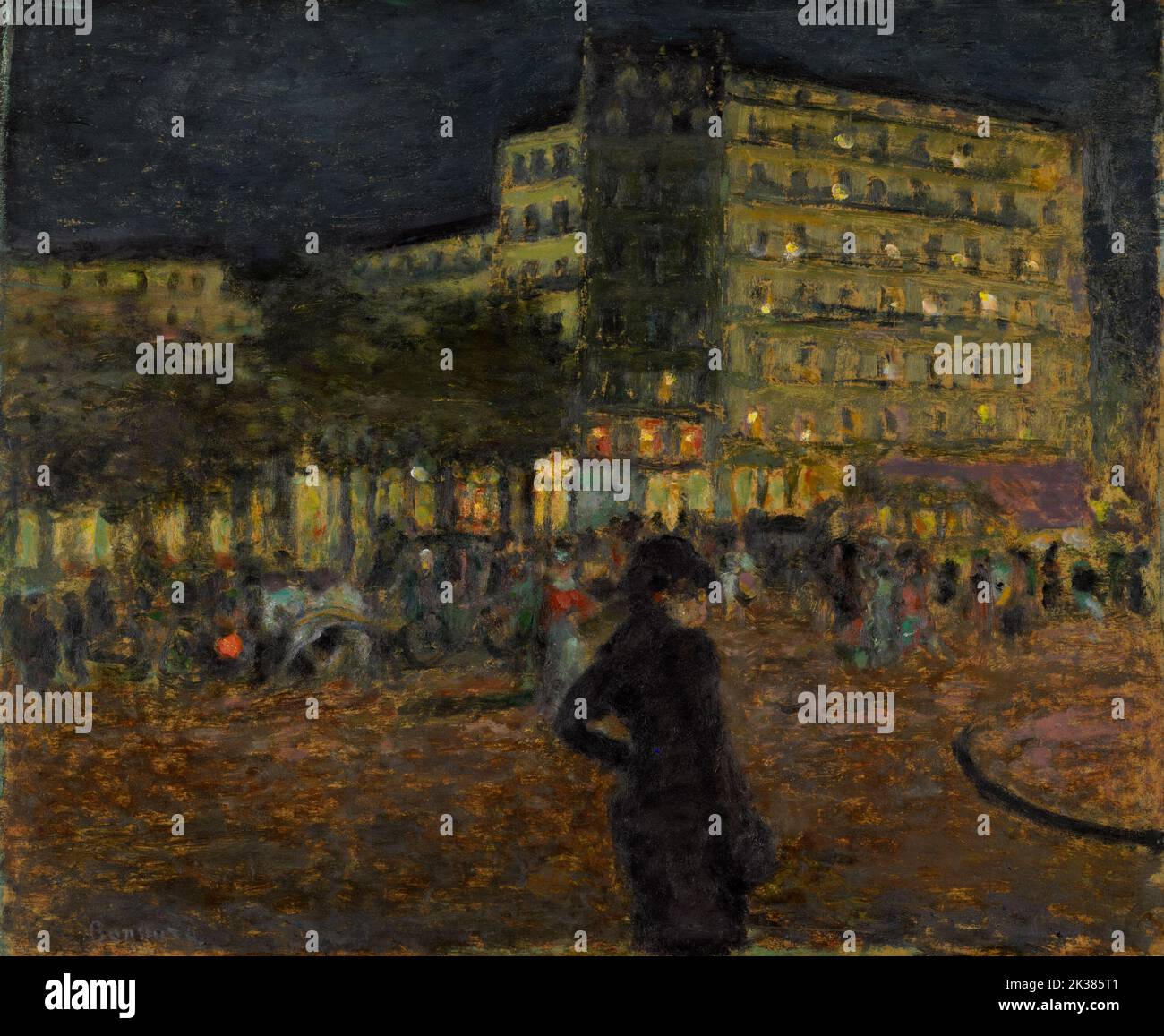 Place Pigalle at Night.  Pierre Bonnard.  ca. 1905–08. Stock Photo