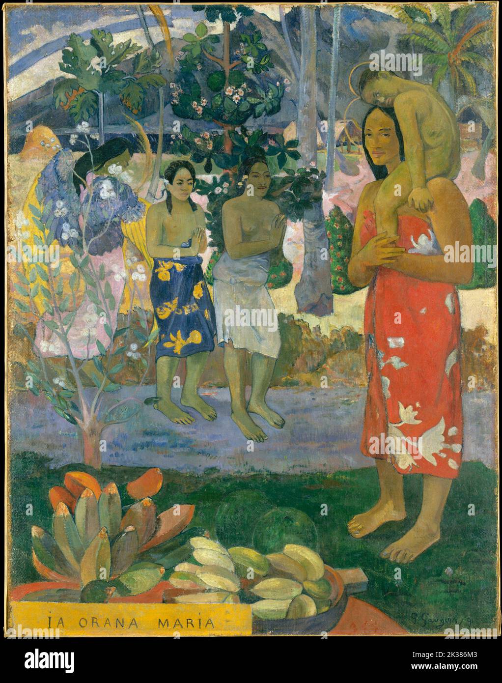 Ia Orana Maria (Hail Mary). Paul Gauguin. 1891. Stock Photo