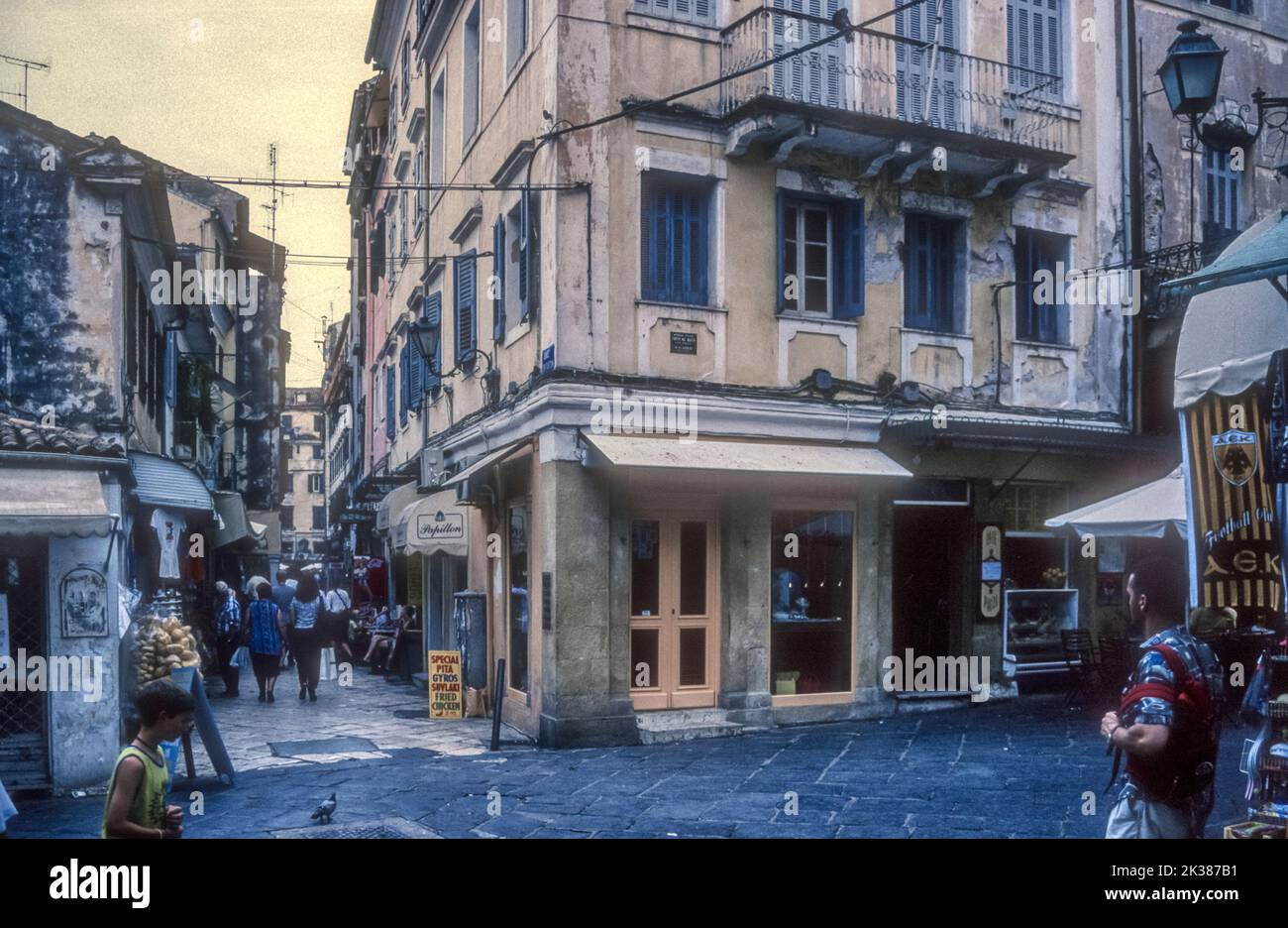 1998 archive photograph of Corfu Town. Stock Photo