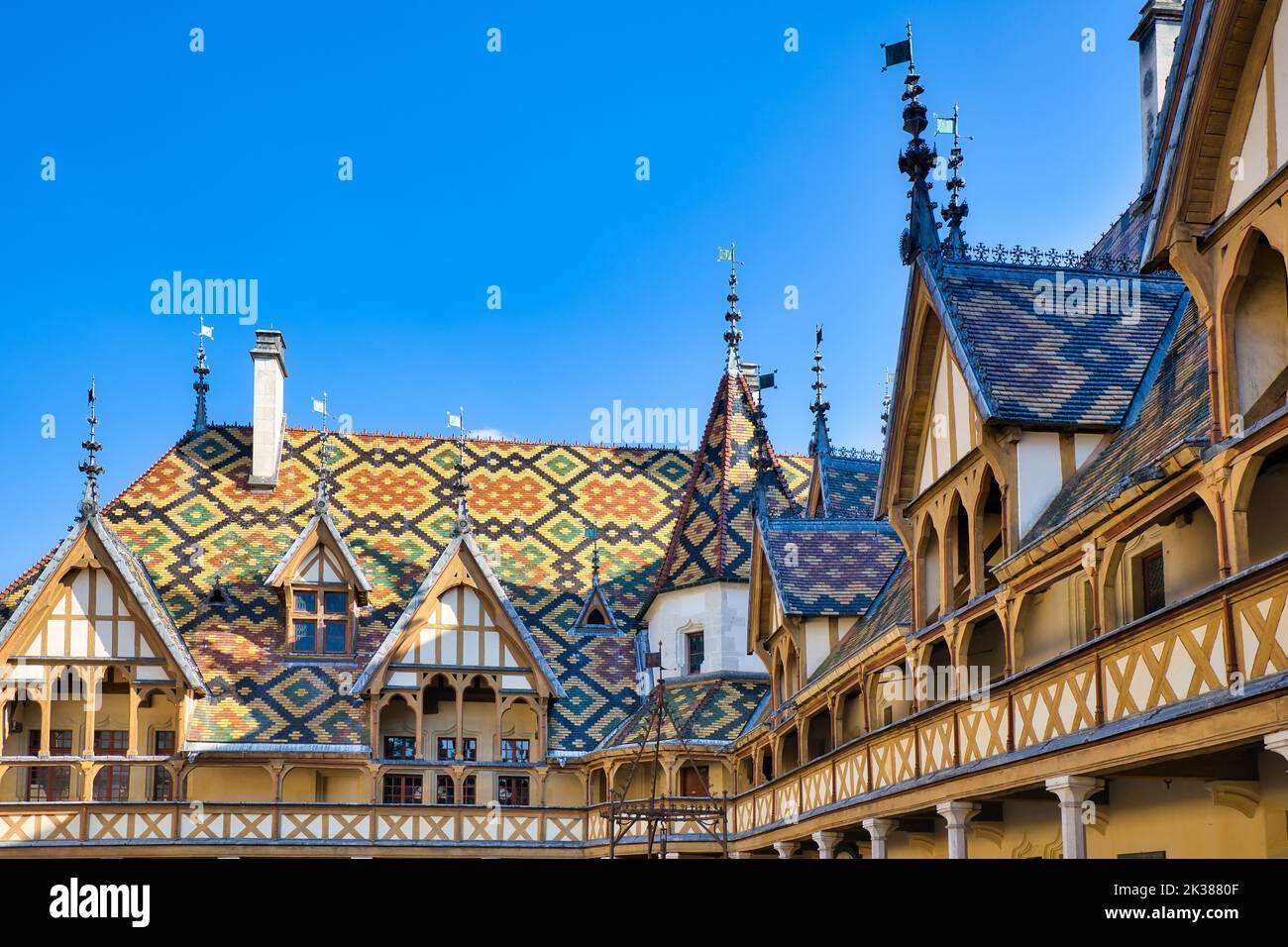 old burgundy color pattern rooftop Stock Photo