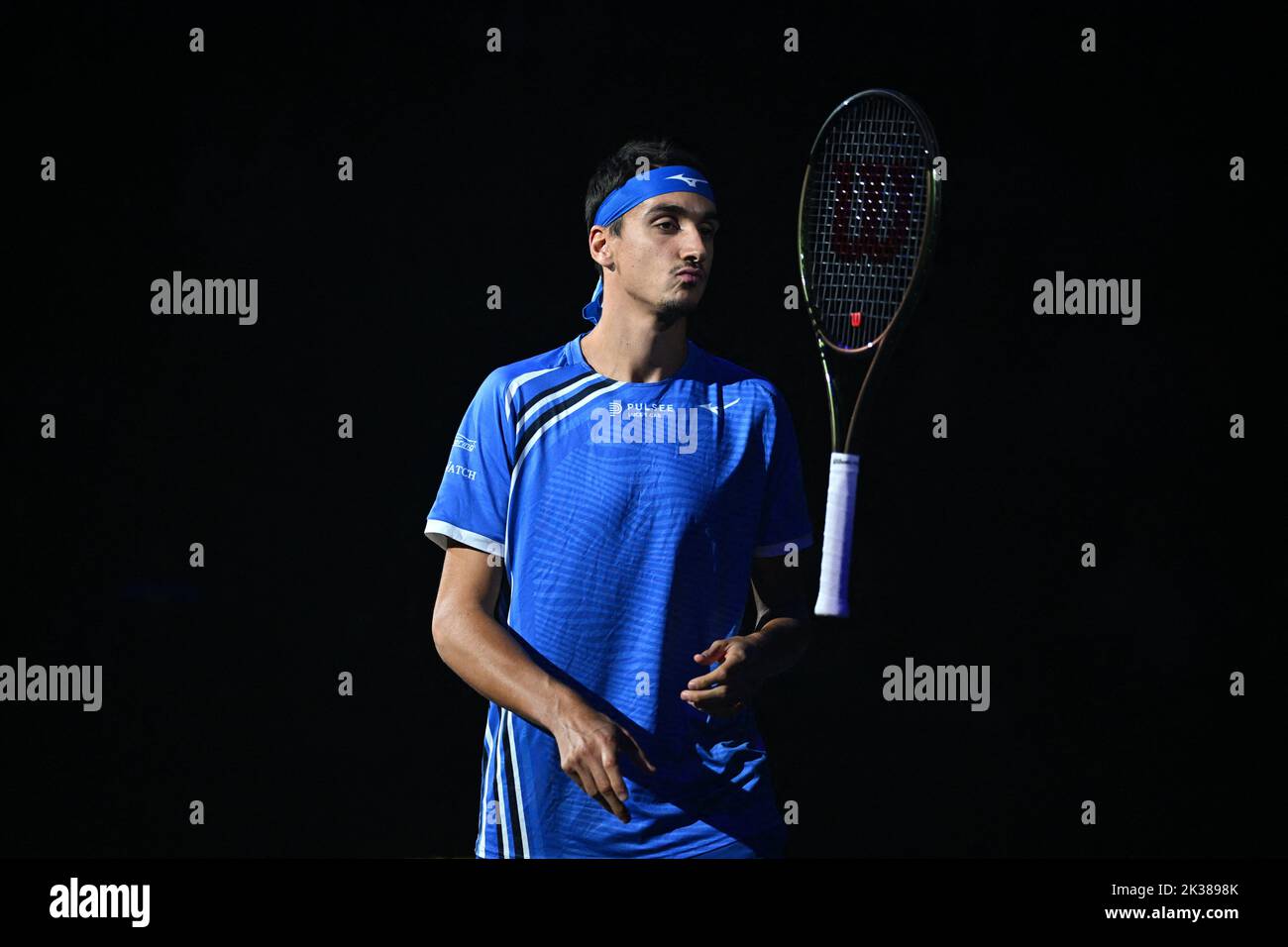 Lorenzo Sonego (ITA) wins the final at the Moselle Open at Les Arenas de Metz, Metz, FRANCE, on September 25, 2022. Photo by Corinne Dubreuil/ABACAPRESS.COM Stock Photo