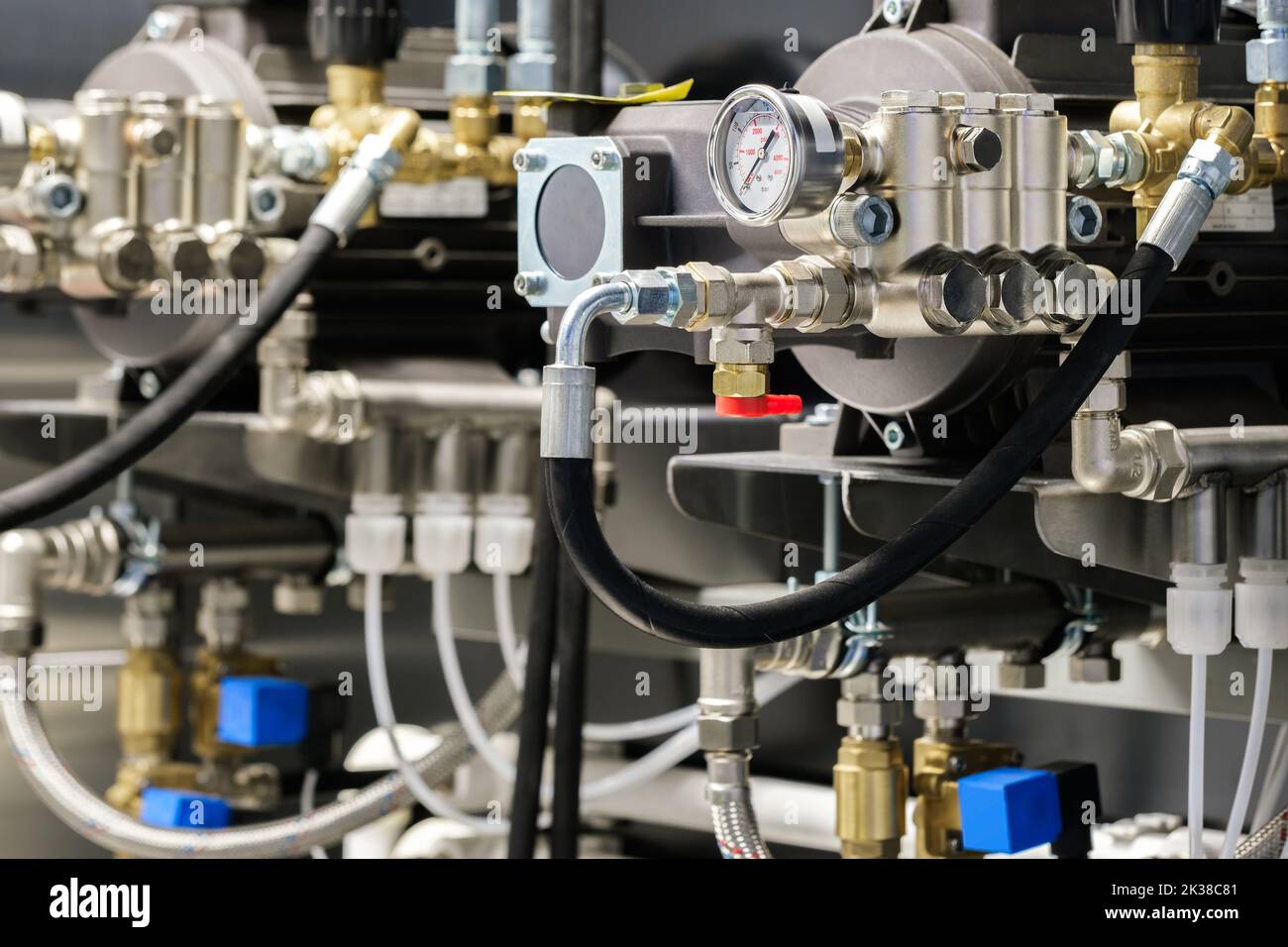 Boiler room gas pressure meter. Industrial concept. equipment of the