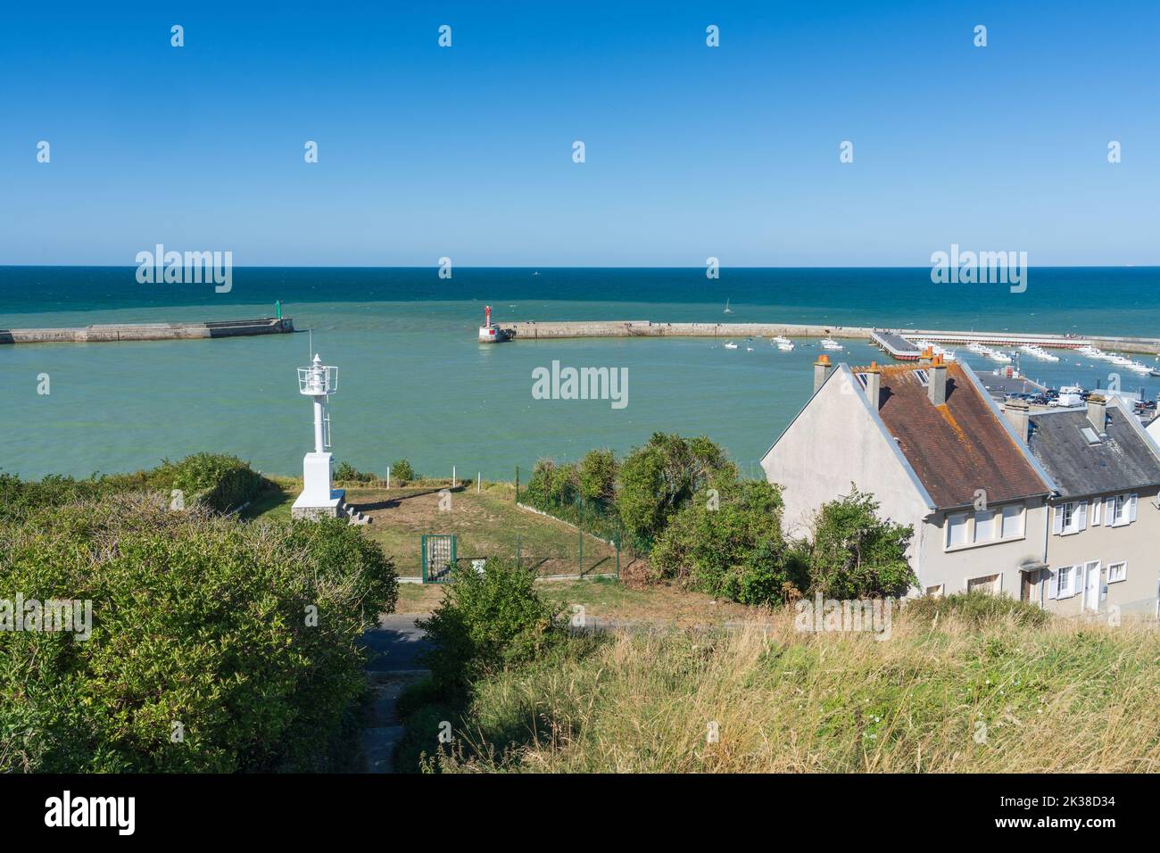 The town and harbour of Port-en-Bessin, Normandie, France Stock Photo