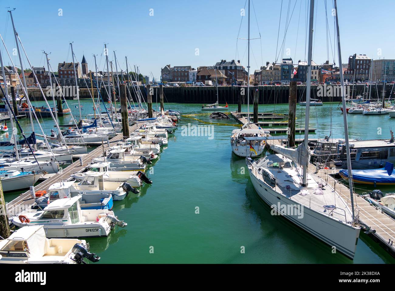 The marina at Dieppe, Normandy Stock Photo
