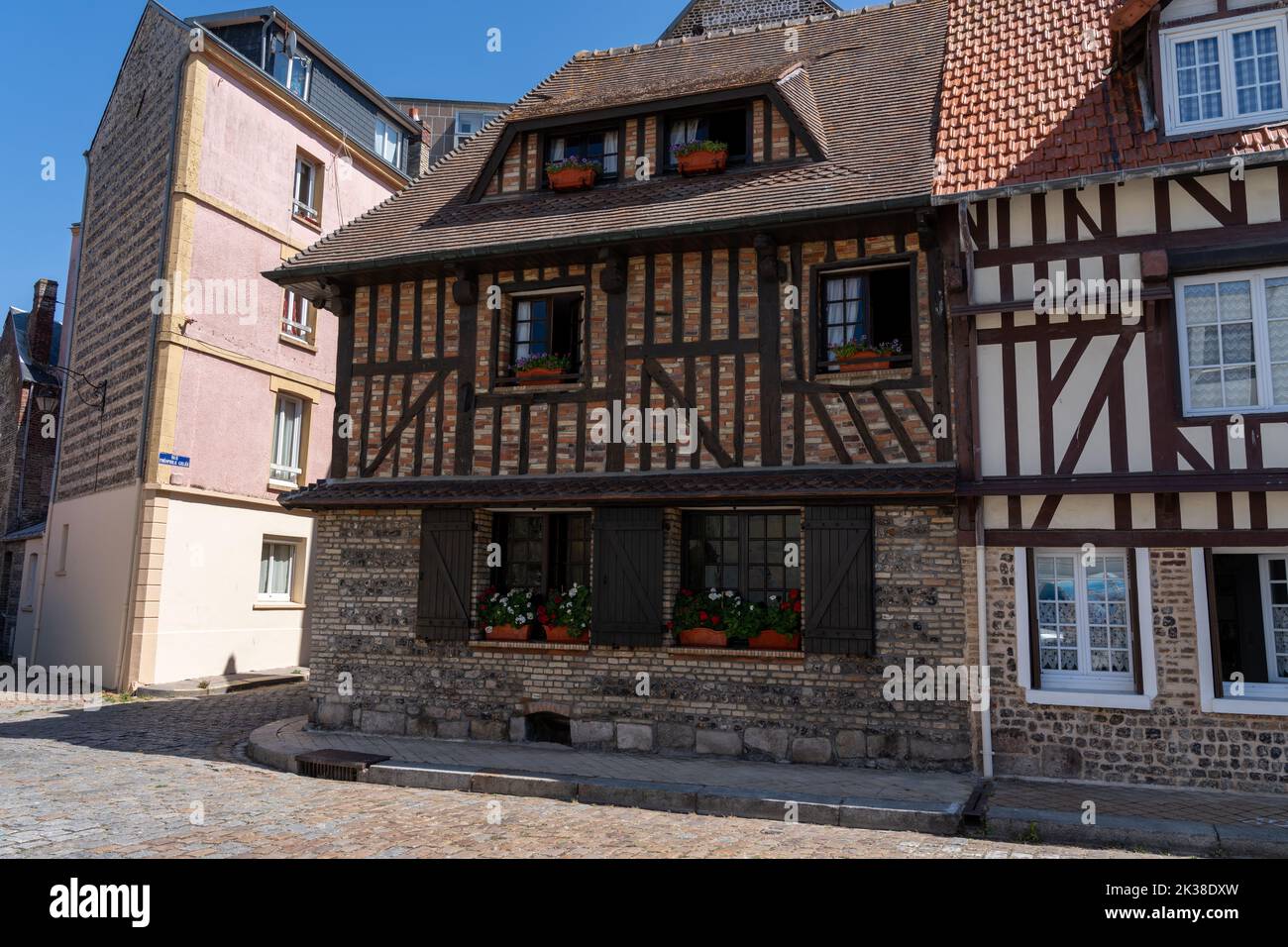 Historic architecture in Dieppe Stock Photo