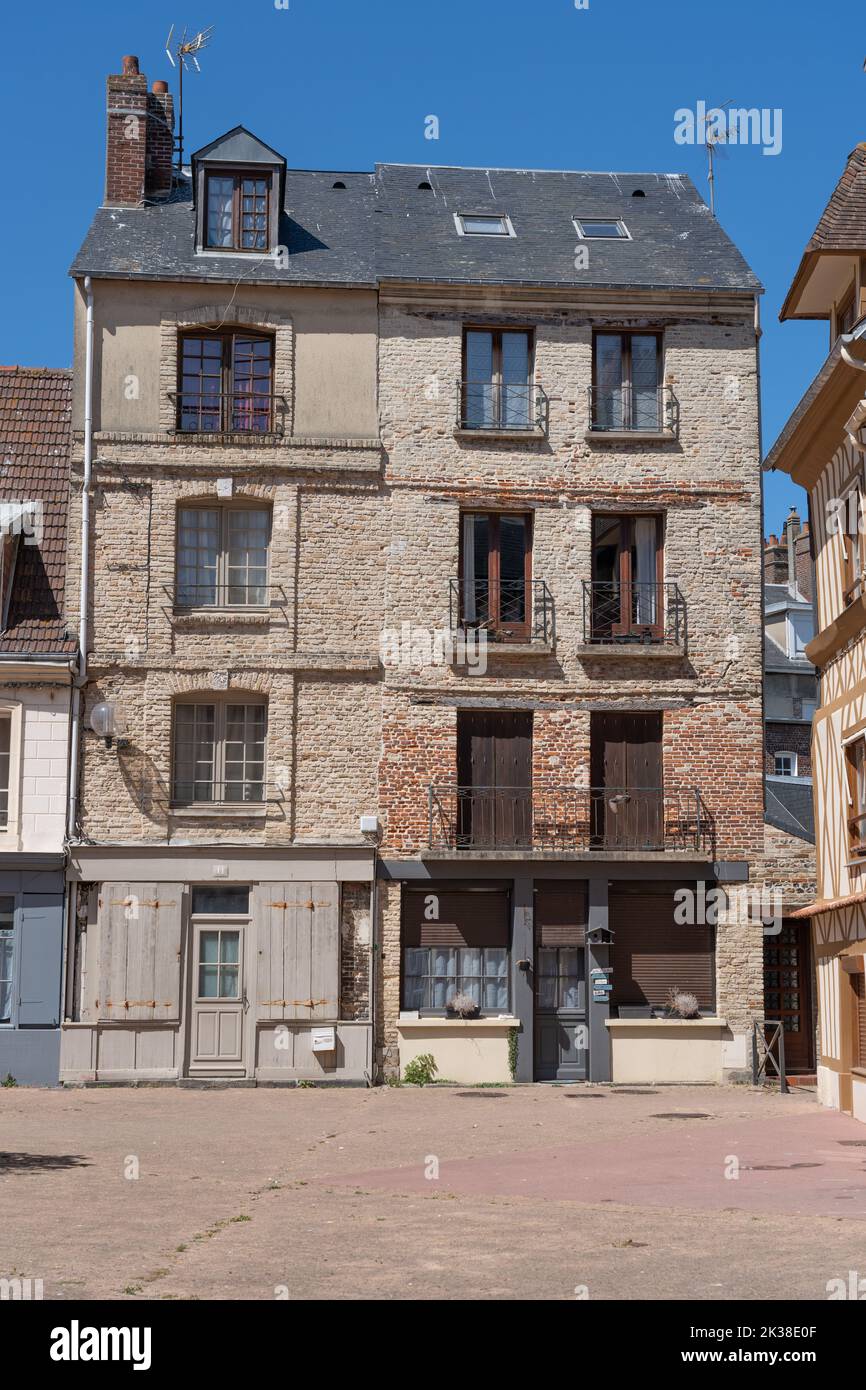 Historic architecture in Dieppe Stock Photo