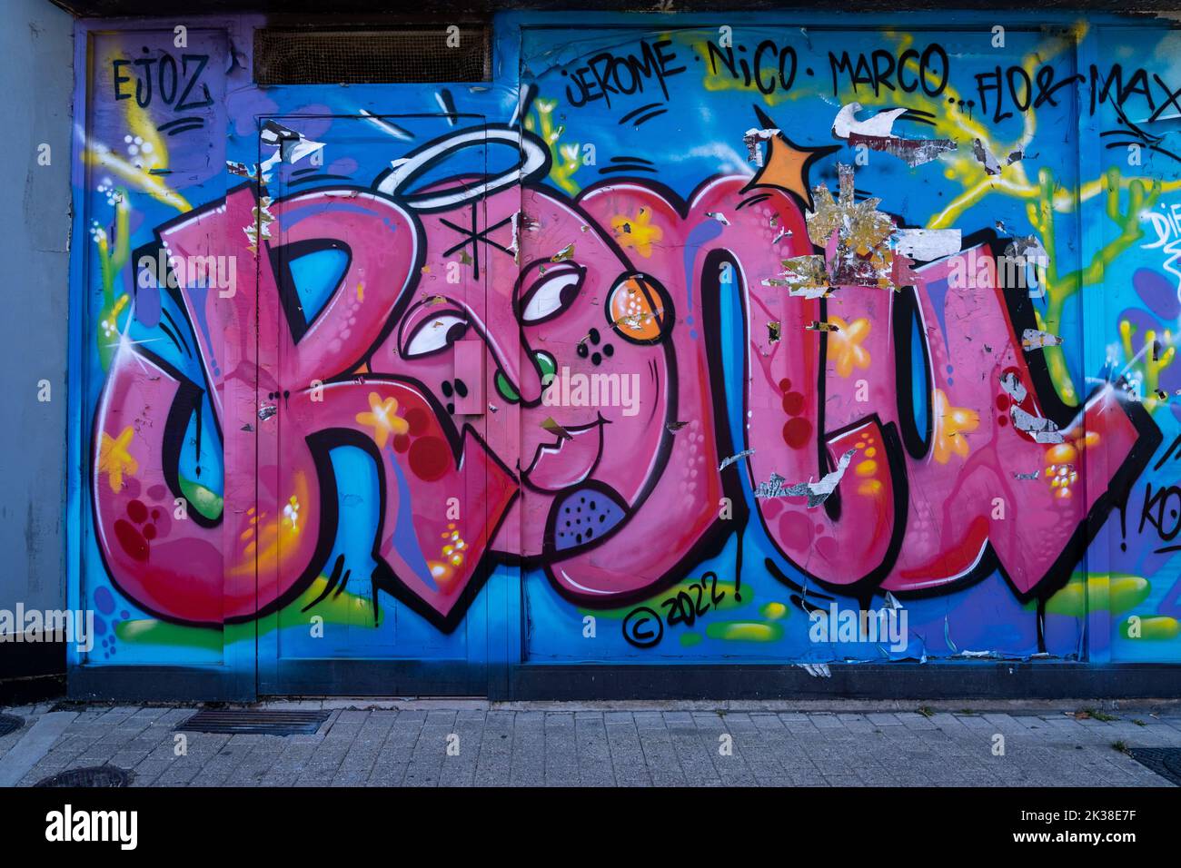Graffiti art in Dieppe Stock Photo