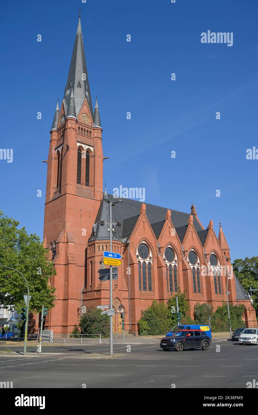 Kirche Zum Guten Hirten, Friedrich-Wilhelm-Platz, Friedenau, Berlin, Deutschland Stock Photo