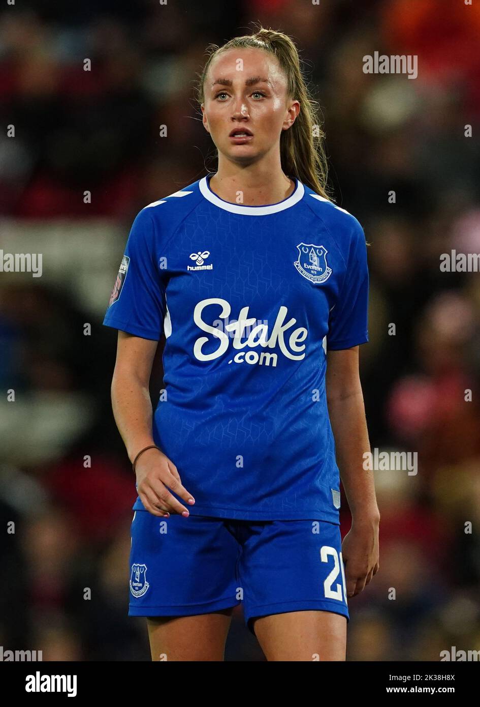 Everton’s Megan Finnigan during the Barclays Women's Super League match at Anfield, Liverpool. Picture date: Saturday September 24, 2022. Stock Photo