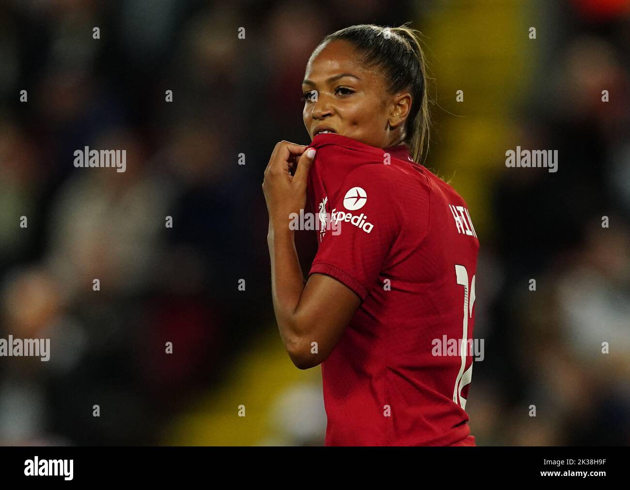Liverpool's Taylor Hinds during the Barclays Women's Super League match at Anfield, Liverpool. Picture date: Saturday September 24, 2022. Stock Photo
