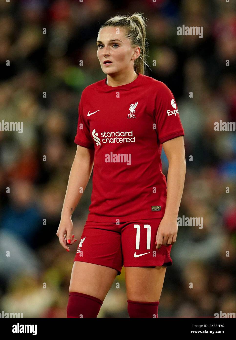 Liverpool's Melissa Lawley during the Barclays Women's Super League match at Anfield, Liverpool. Picture date: Saturday September 24, 2022. Stock Photo