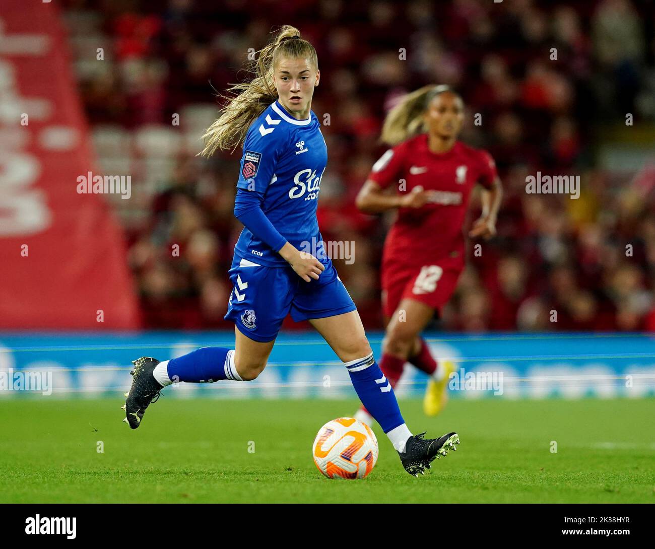 Everton’s Jess Park in action during the Barclays Women's Super League match at Anfield, Liverpool. Picture date: Saturday September 24, 2022. Stock Photo