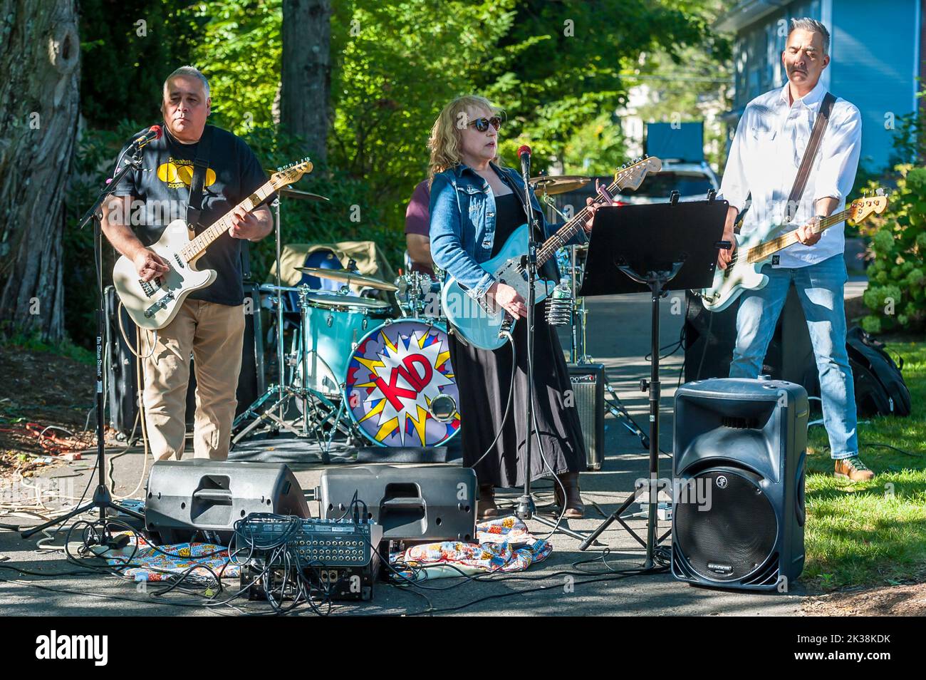 Kid Gulliver, a Boston band, performing at the West Concord Porchfest