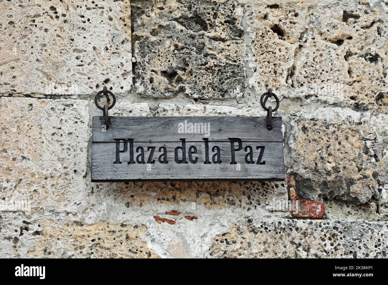 Plaza de la Paz in Cartagena Stock Photo