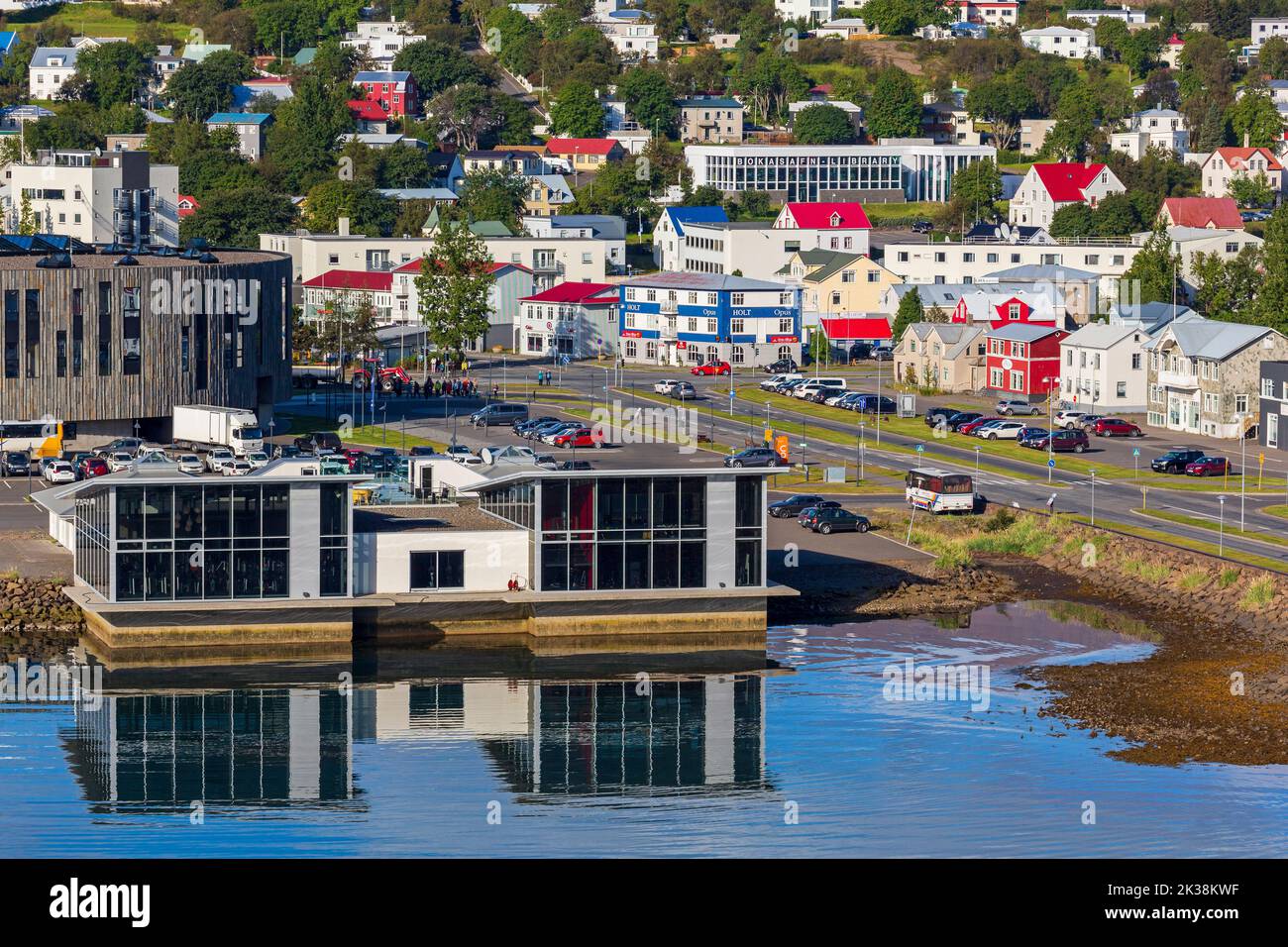 Atak Fitness Centre, Akureyri waterfront, Iceland, Europe Stock Photo