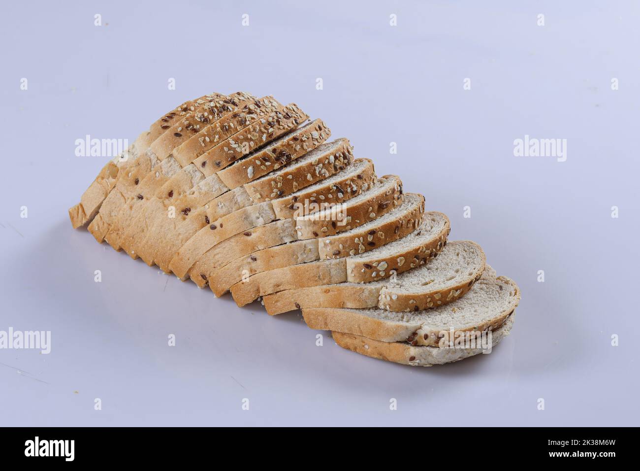 Slice of bread isolated on white background Stock Photo - Alamy