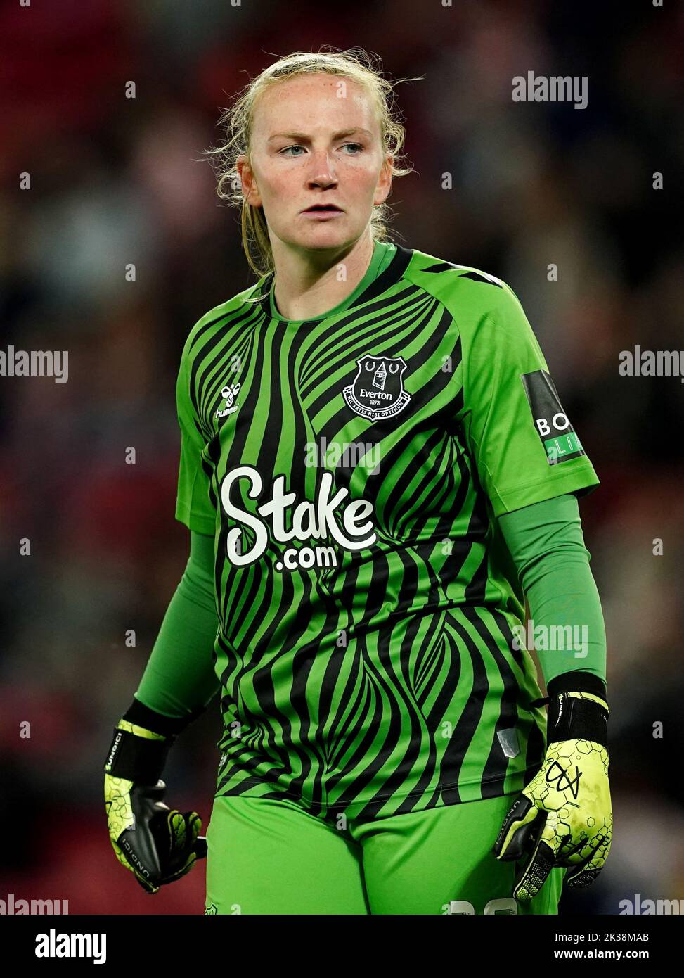 Everton goalkeeper Courtney Brosnan during the Barclays Women's Super League match at Anfield, Liverpool. Picture date: Saturday September 24, 2022. Stock Photo