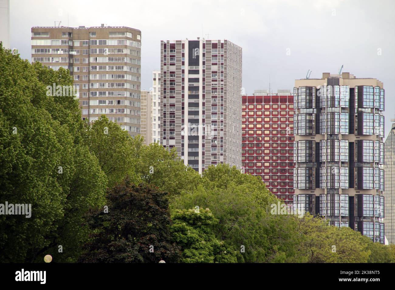 A beautiful view of apartment buildings in a city in Bilbao Stock Photo ...