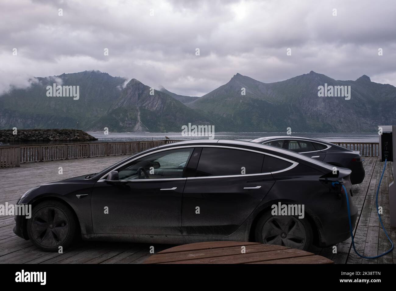 Mefjordvaer Norway July 21 2022 A Static Shot Of A Solid Black 