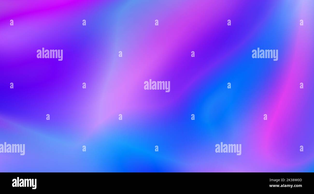 Radiance. Abstract blurred background with neon blue and purple color spots. Graphic wallpaper with gradient Stock Photo
