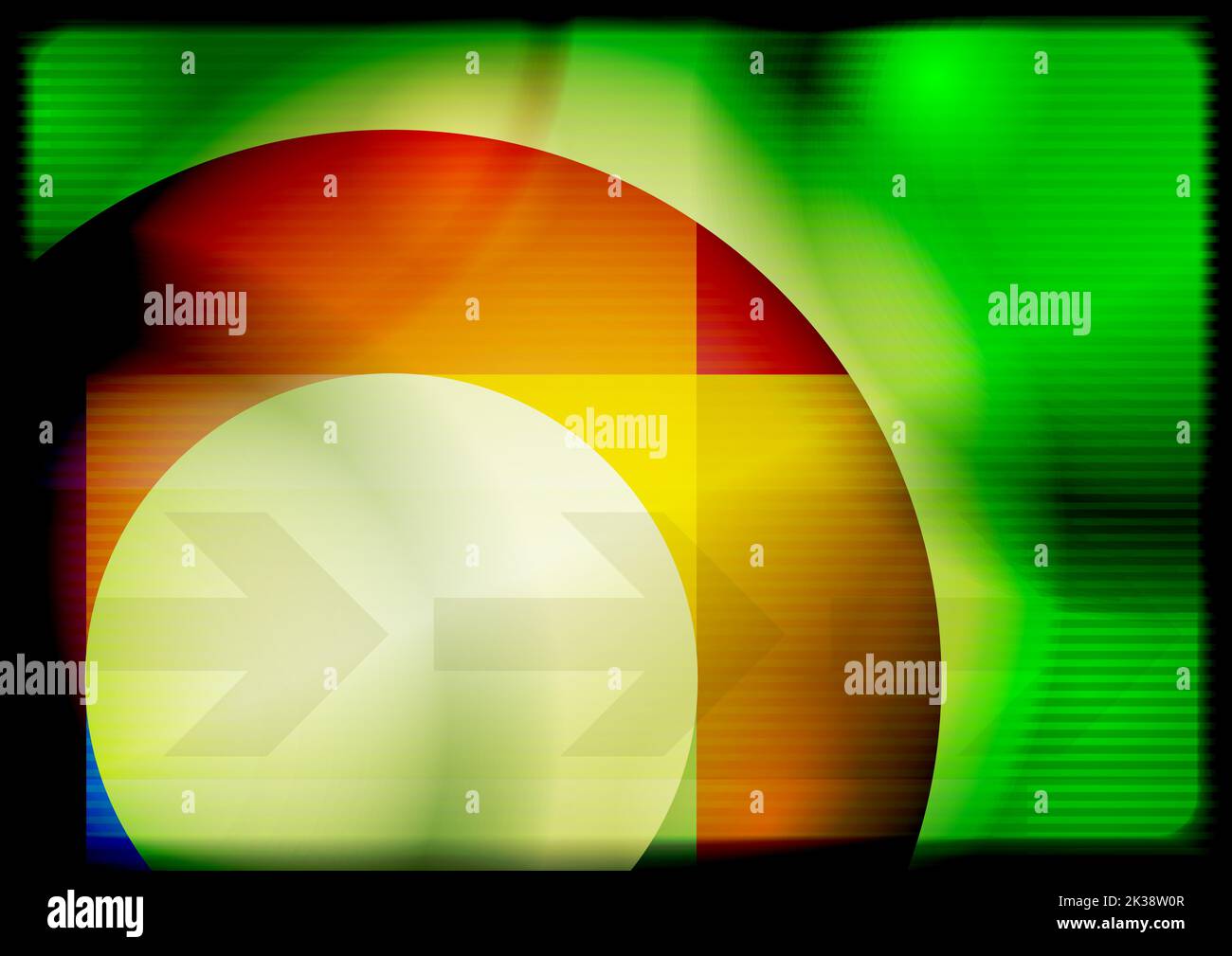 Green abstract background with color ring. Raster graphics Stock Photo ...