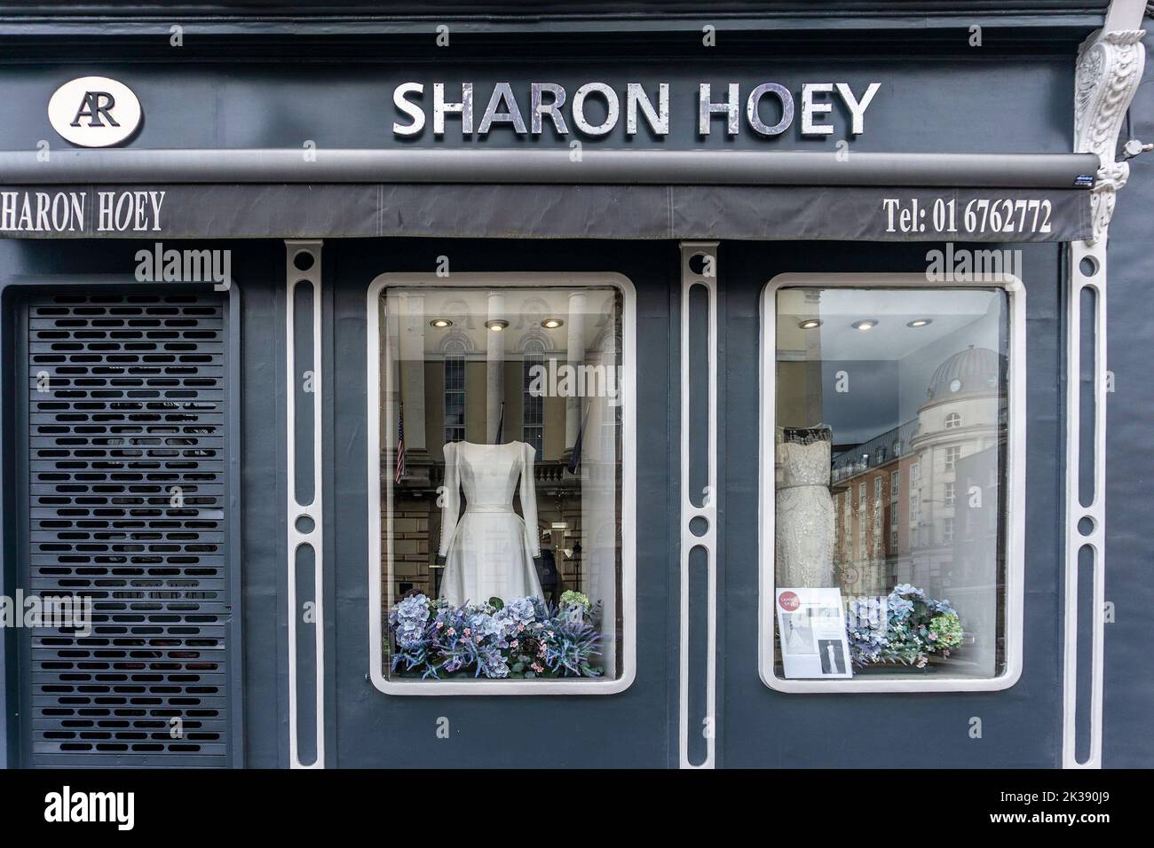 The Sharon Hoey Luxury Bridal Boutique  in Merrion Street, Dublin, Ireland. Stock Photo