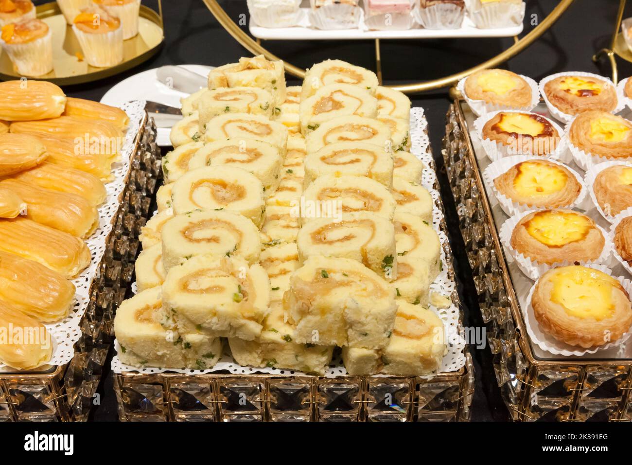 group of delicious pork floss roll cake with rousong Stock Photo Alamy