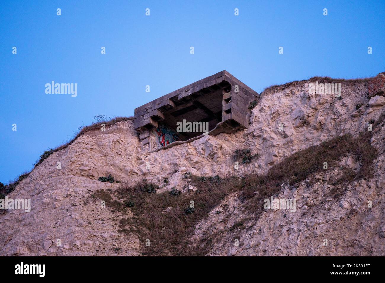 Historic German bunker from world war 2 in Cap-Gris-Nez, near Calais, France. High quality photo Stock Photo