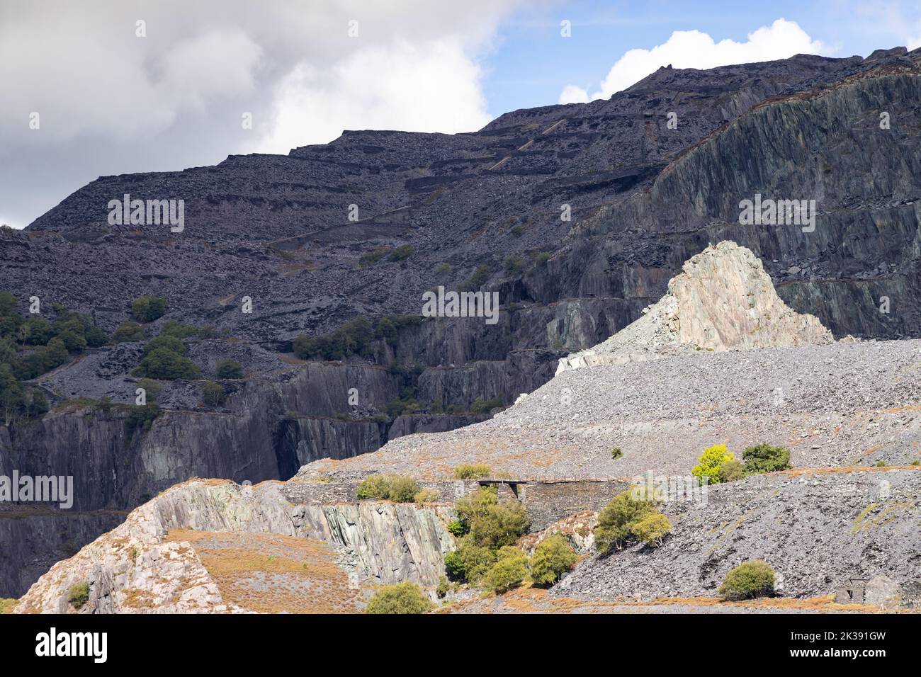 Dinorwig slate quarry, Snowdonia, North Wales Stock Photo