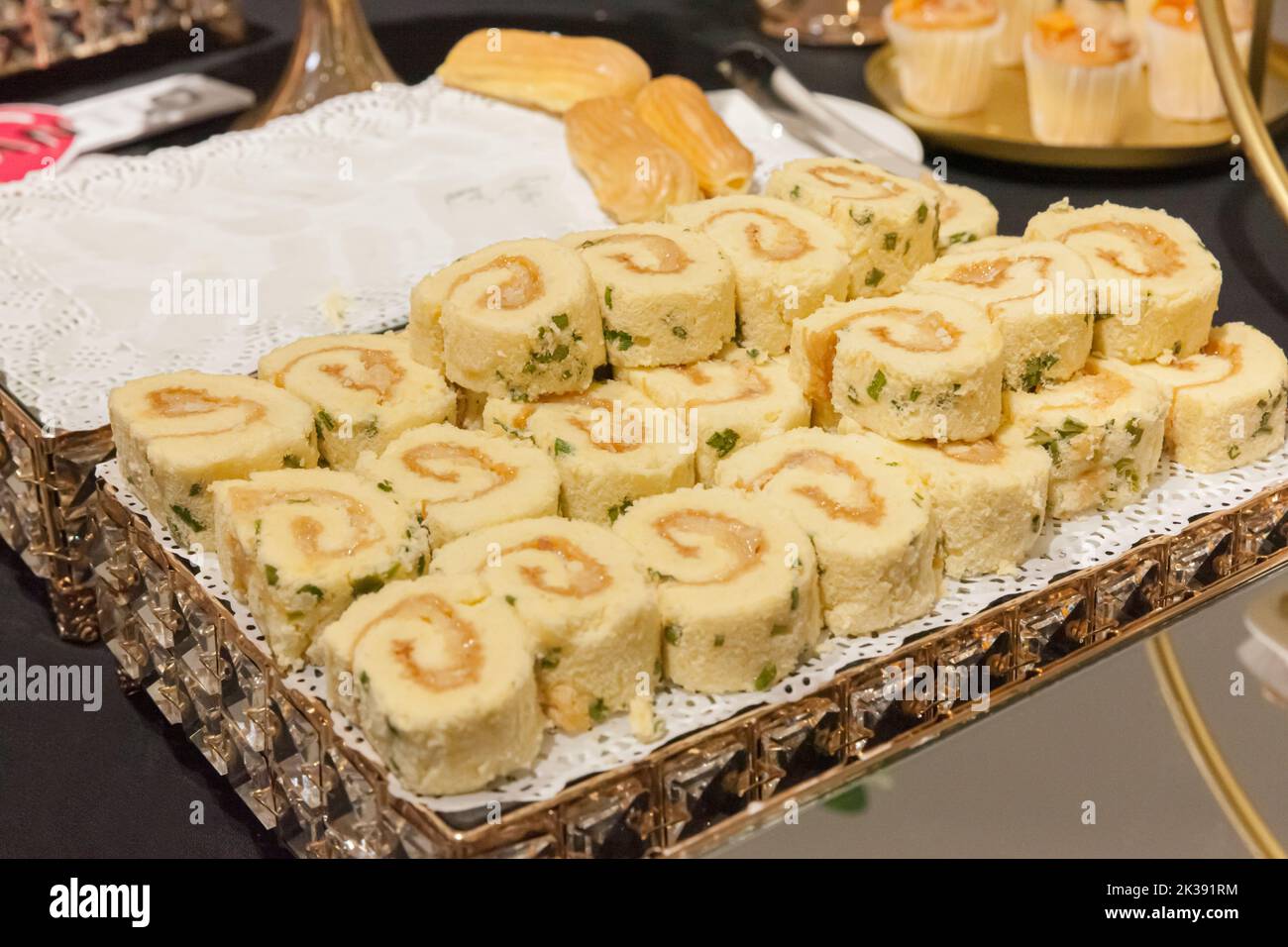 group of delicious pork floss roll cake with rousong Stock Photo Alamy