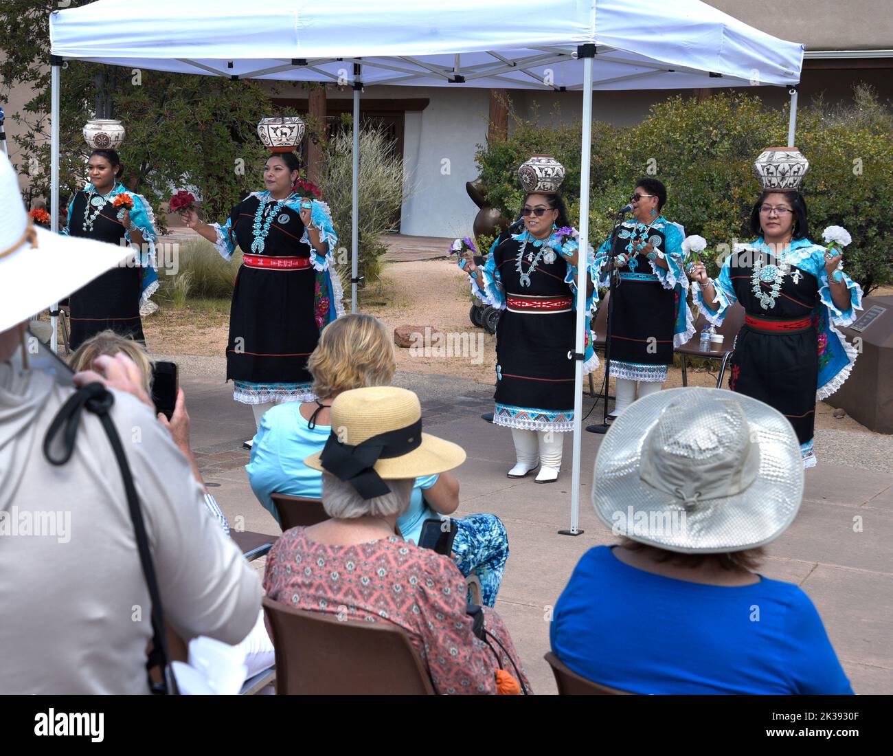 Native American members of the Zuni Olla Maidens from the Zuni Pueblo
