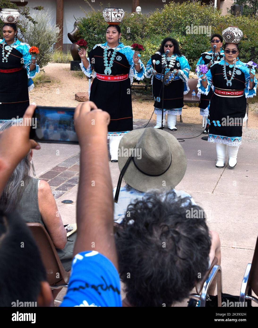 Native American members of the Zuni Olla Maidens from the Zuni Pueblo