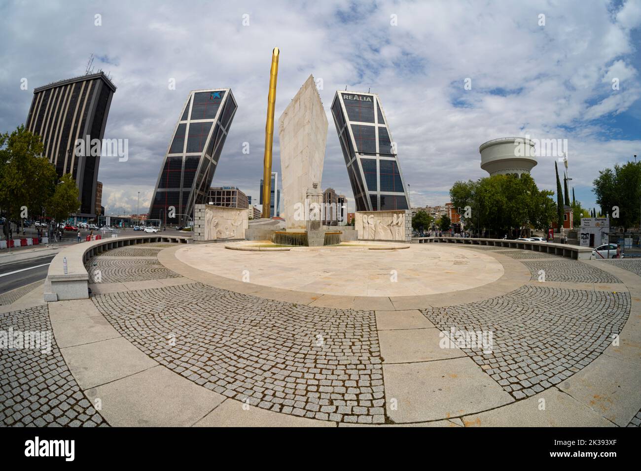 Madrid, Spain, September 2022. Monument to José Calvo Sotelo in Castilla square in the city center Stock Photo