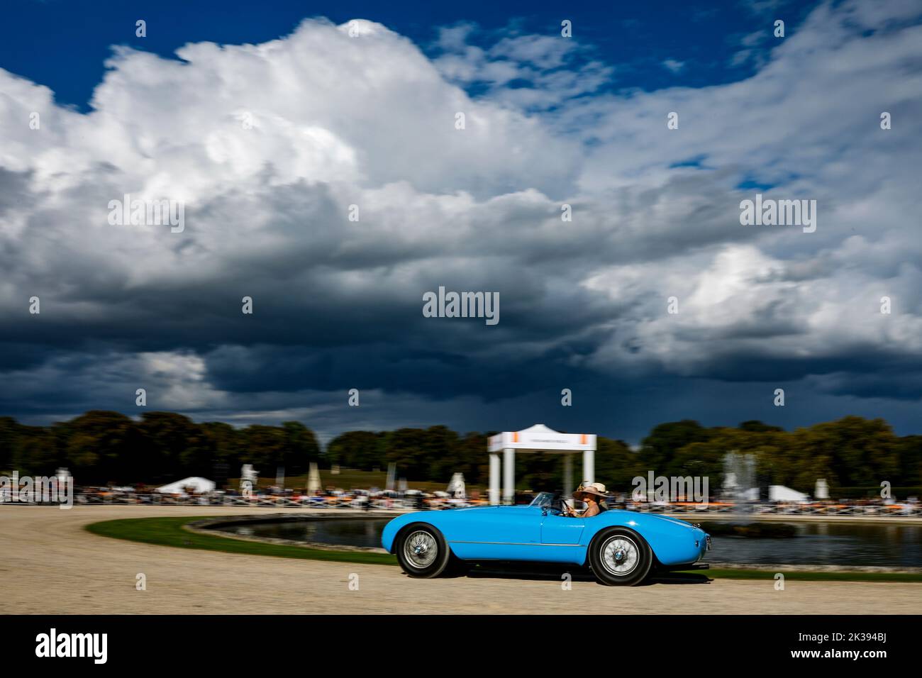 Talbot-Lago T26 GS Barchetta Motto during the 6th edition of the Chantilly Arts & Elegance - Richard Mille at the Domaine du Château de Chantilly, from September 24 to 25, 2025, in Chantilly, France - Photo Julien Delfosse / DPPI Stock Photo
