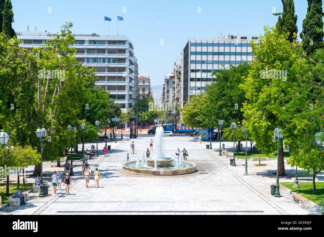 Syntagma square in the center of Athens, Greece Stock Photo