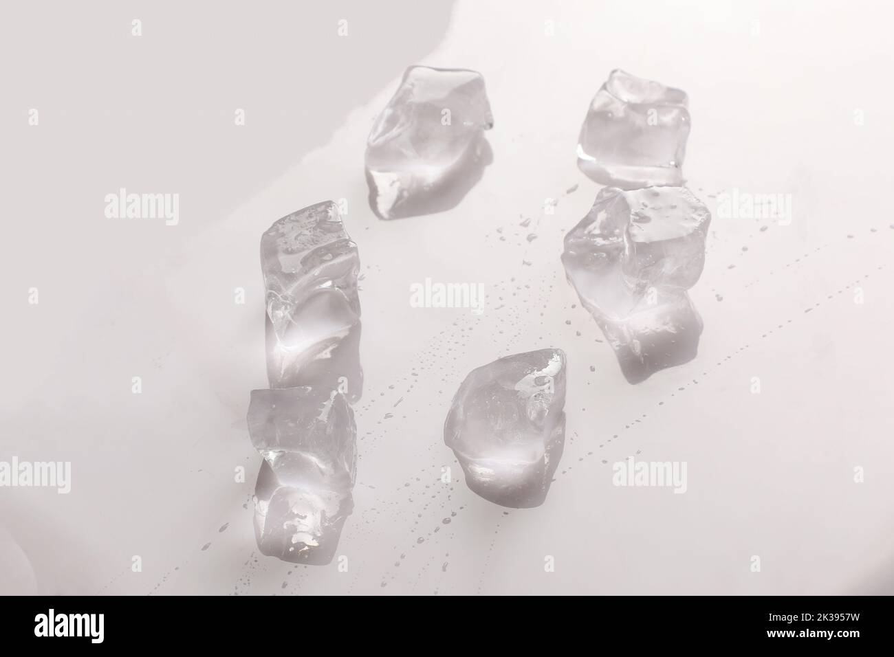 One ice qube isolated over white background Stock Photo