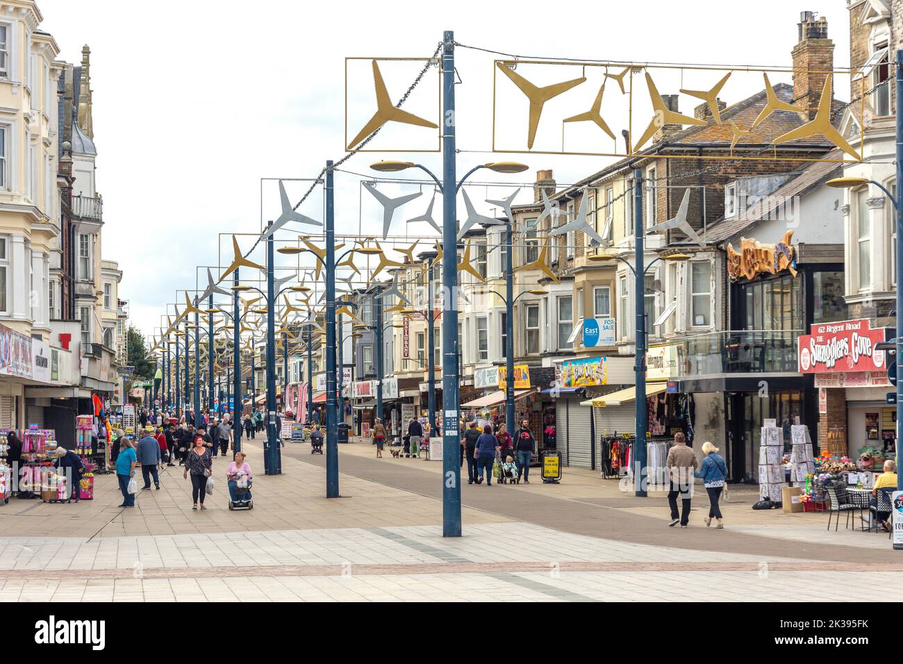 Pedestrianised Regent Road, Great Yarmouth, Norfolk, England, United