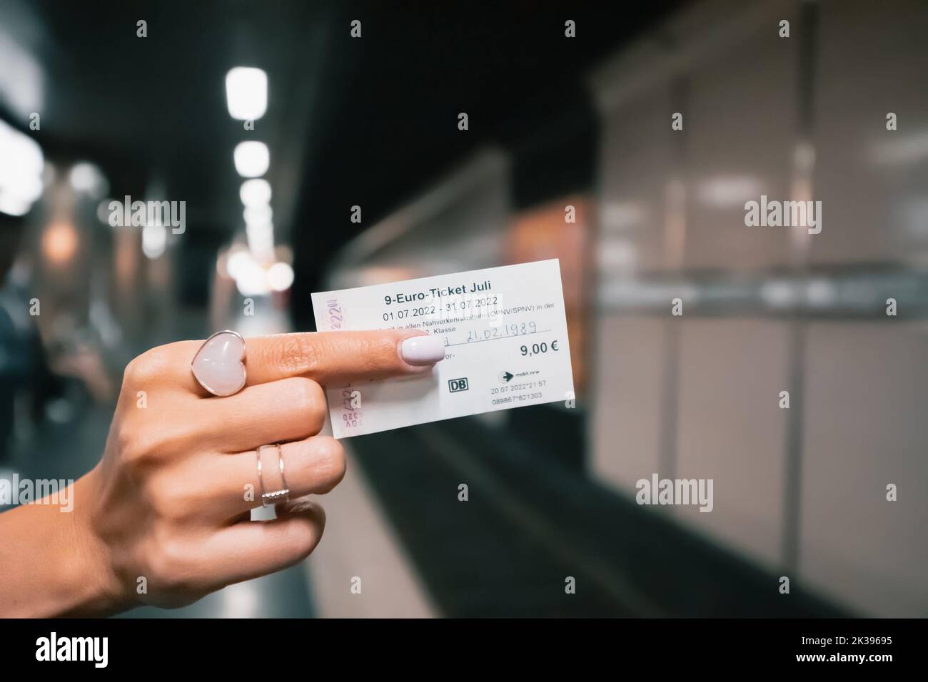 21 July 2022, Dusseldorf, Germany A student girl holds in her hands a