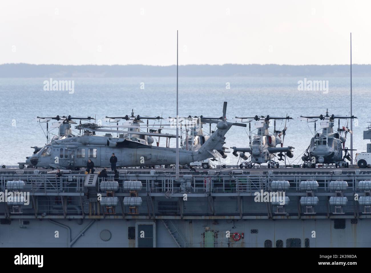 Sikorsky SH60 Seahawk utility maritime helicopter on US Navy a Wasp