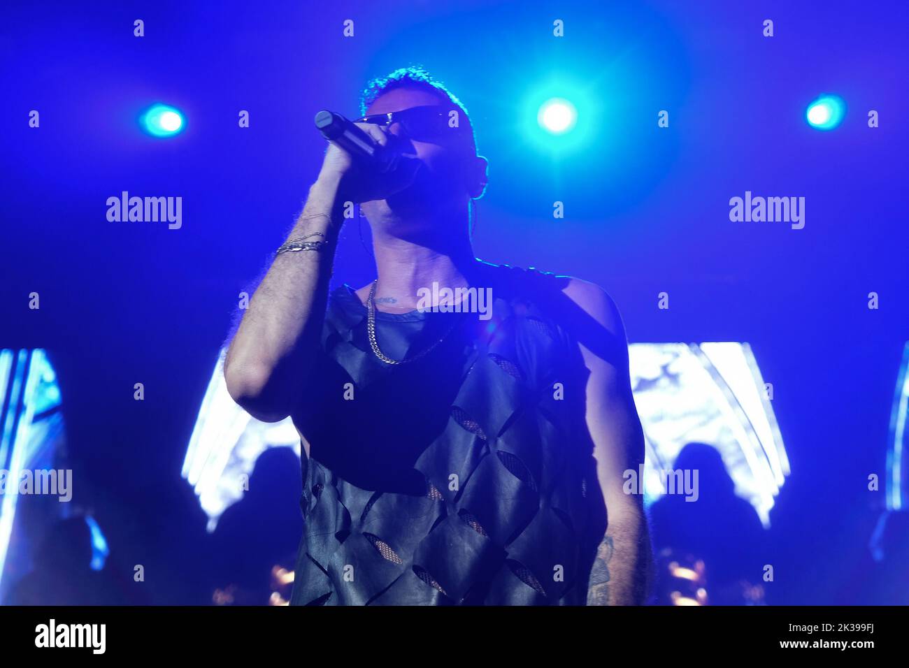 Verona, Italy. 25th September, 2022. The Italian rappers Fabio Bartolo ...