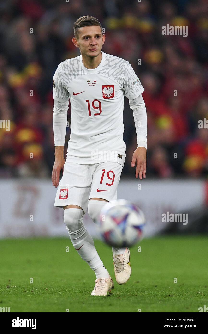 Poland’s Sebastian Szymanski in action during the game during the UEFA