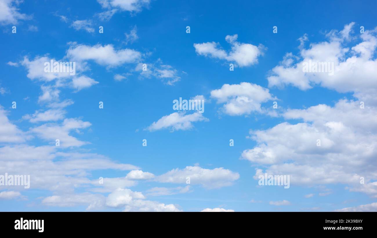 Summer sky with clouds  - background with copy space Stock Photo