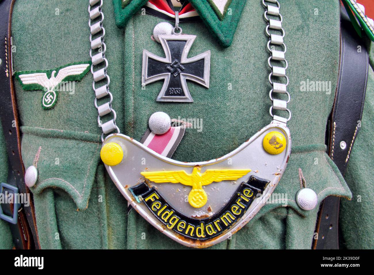 WW2 German Army Reichsadler  Breast plate  Eagle iron cross Glasgow, Scotland, UK Stock Photo